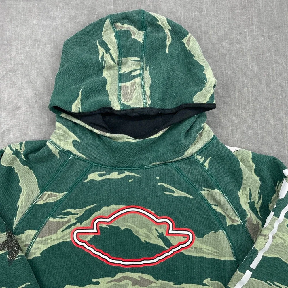 Jordan Kids Large 12-13 Green Camo Pullover Hoodie Sweatshirt Athletic‎